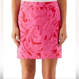New Rafaella Ladies Stretch Skort with Functional Pockets Size Small Pink/Red